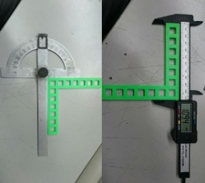 Printed calibration parts